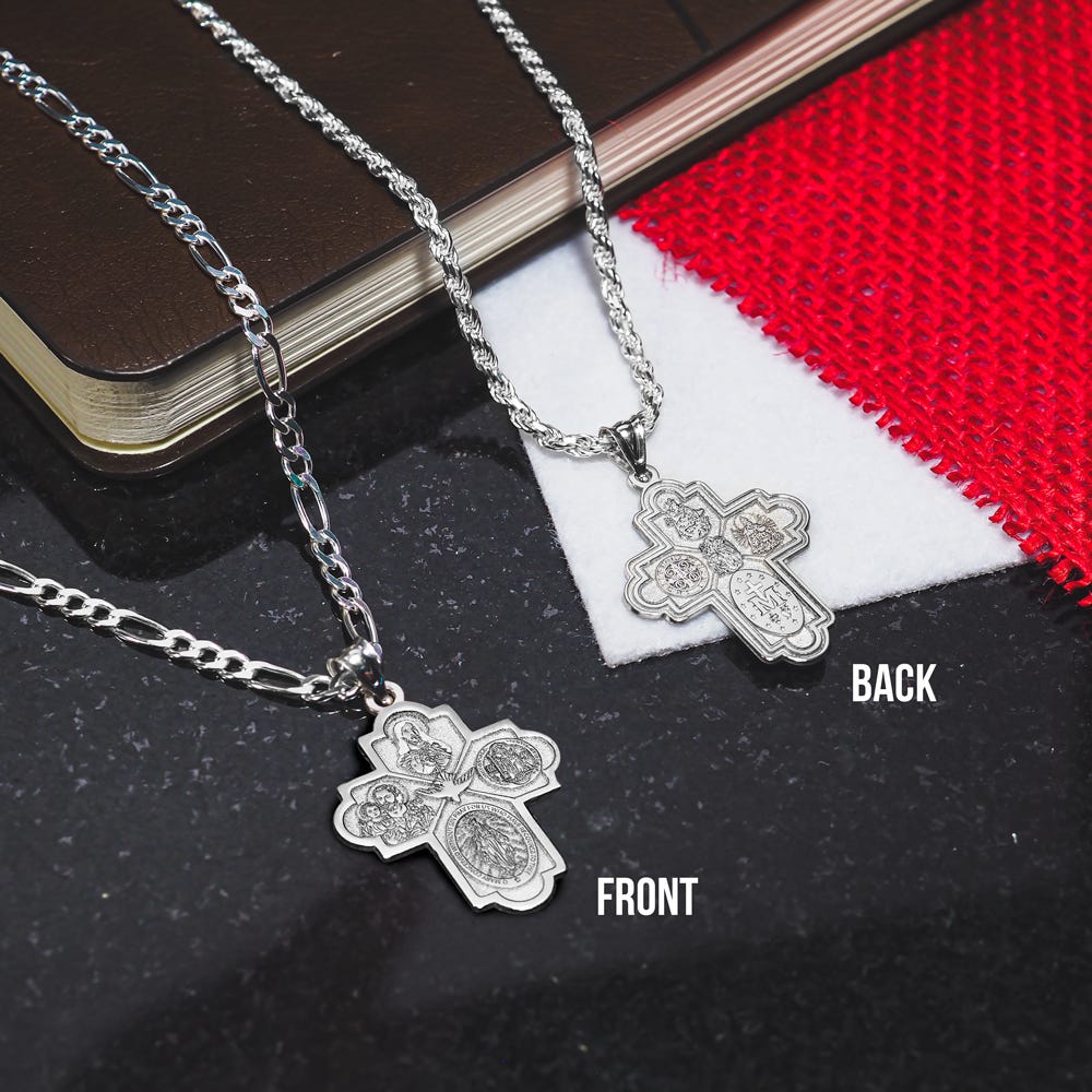 4 Way Cross Religious Medal -"EXCLUSIVE"