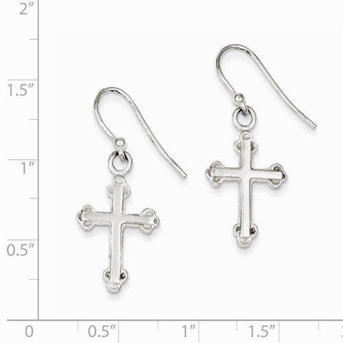 Sterling Silver Cross Earrings