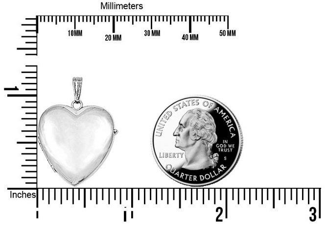 Sterling Silver Heart Four Photo Locket