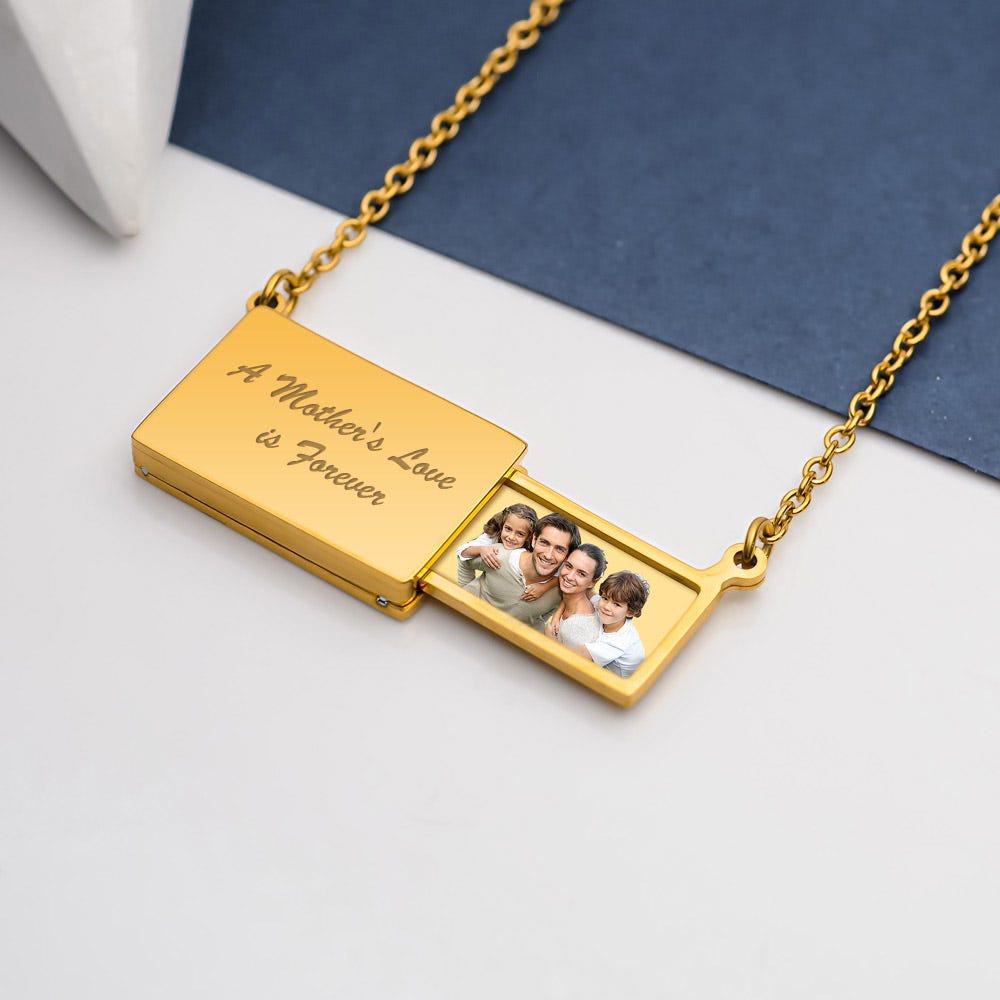 Stainless Steel Slide Out Keepsake Locket