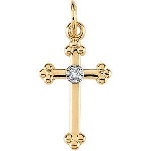 CROSS PENDANT W/DIAMOND