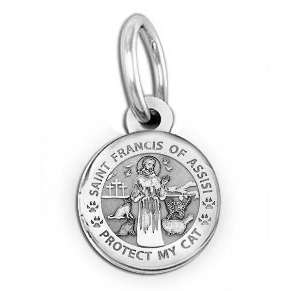 Saint Francis of Assisi " Protect My Cat " Round Picture Locket