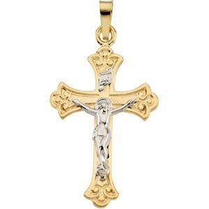TWO TONE CRUCIFIX PENDANT