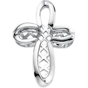 14KY RHOD PLTD DIA UNITY CROSS