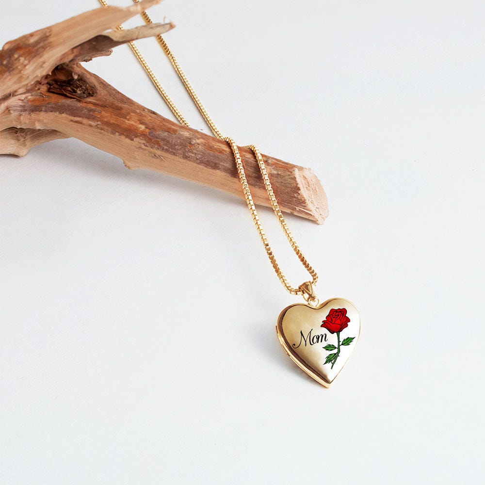 14k Gold Filled Mother's Day Heart Photo Locket