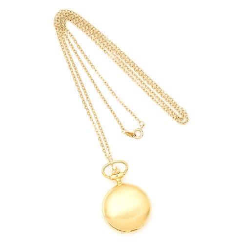 Charles Hubert Women's Gold Tone Matte Finish Necklace Watch