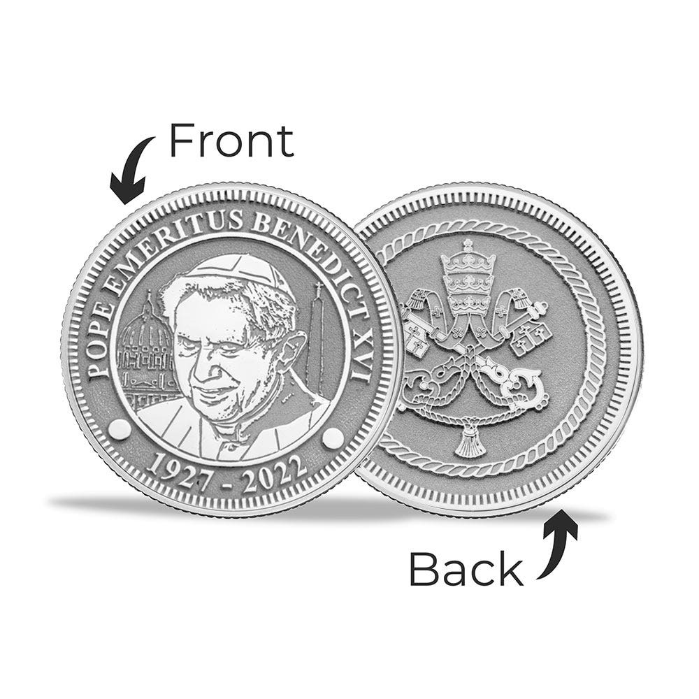 Pope Emeritus Benedict XVI Memorial Commemorative Pocket Coin / Keepsake