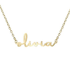 Simple Elegance Script Name Necklace with Chain Included