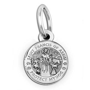 Saint Francis of Assisi "Protect My Dog" Round  Picture Locket