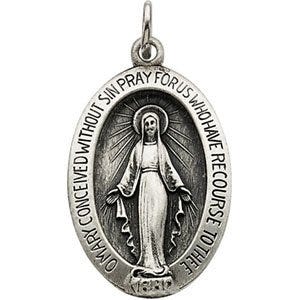 Miraculous Medal Pendant Charm