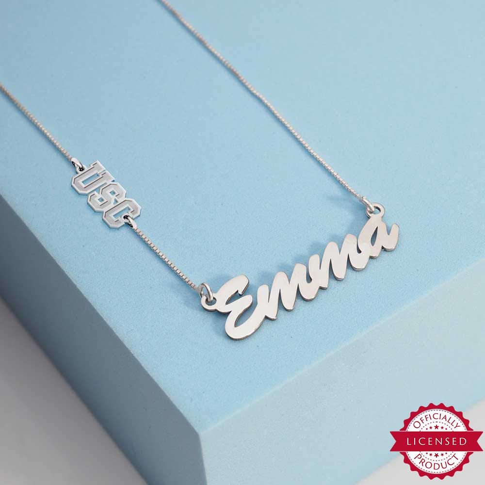 USC Custom Charm Name Necklace