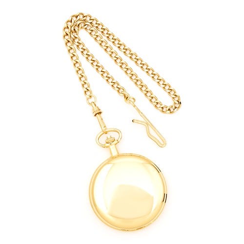 Charles Hubert Photo Gold Tone Pocket Watch