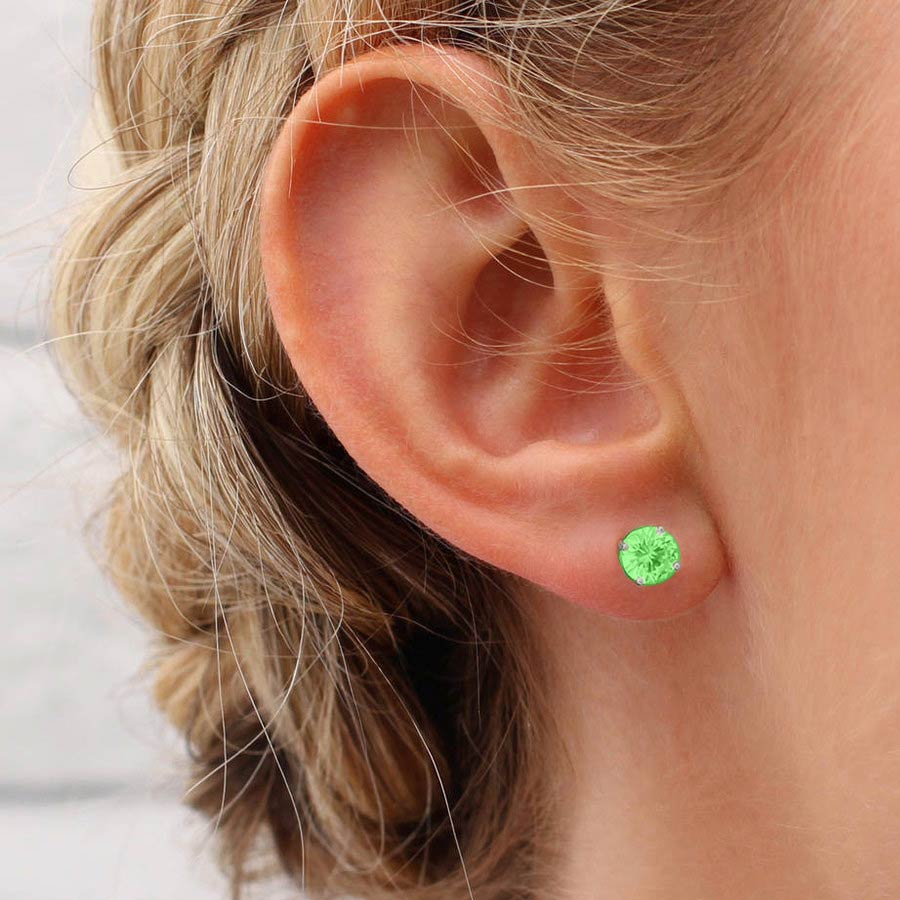 Pair of 5mm Emerald Stud Earrings