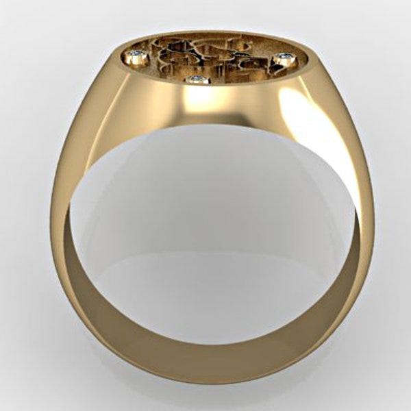 Mother with Three Sons Oval Shaped "Mother's Ring"