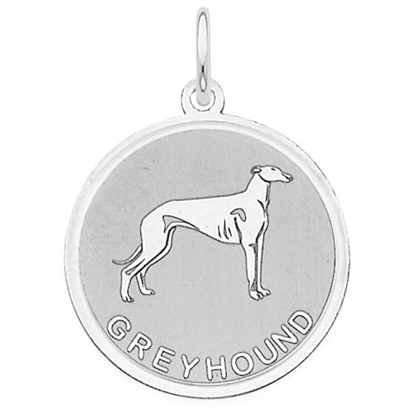 Greyhound Disc Charm or Pendant