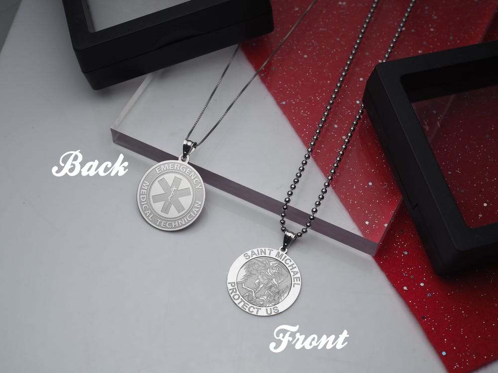 Saint Michael Double Sided EMT Medal
