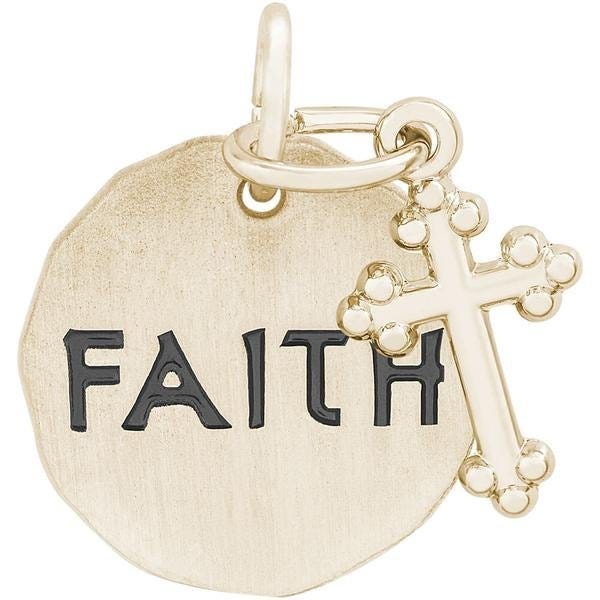 FAITH TAG W/CROSS ENGRAVABLE