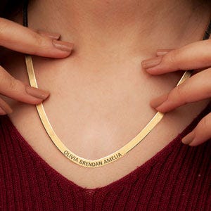 Herringbone Engraved Chain