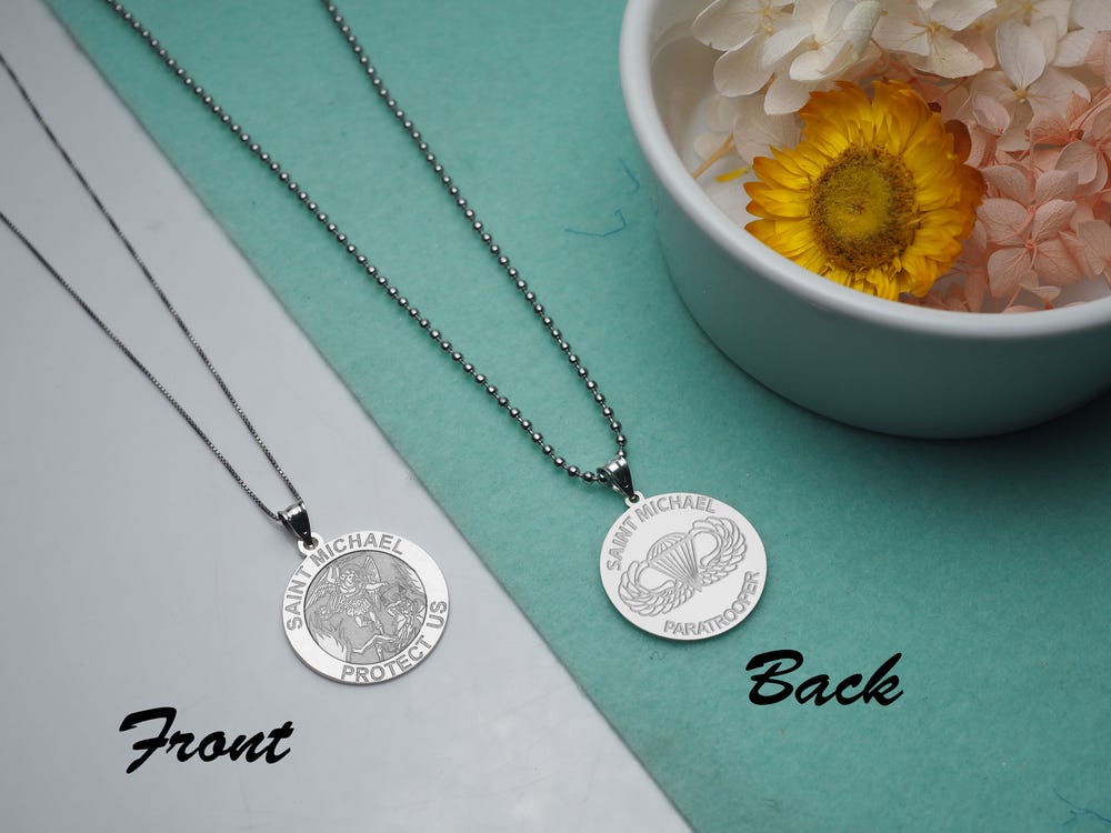 Saint Michael Double Sided Paratrooper Medal
