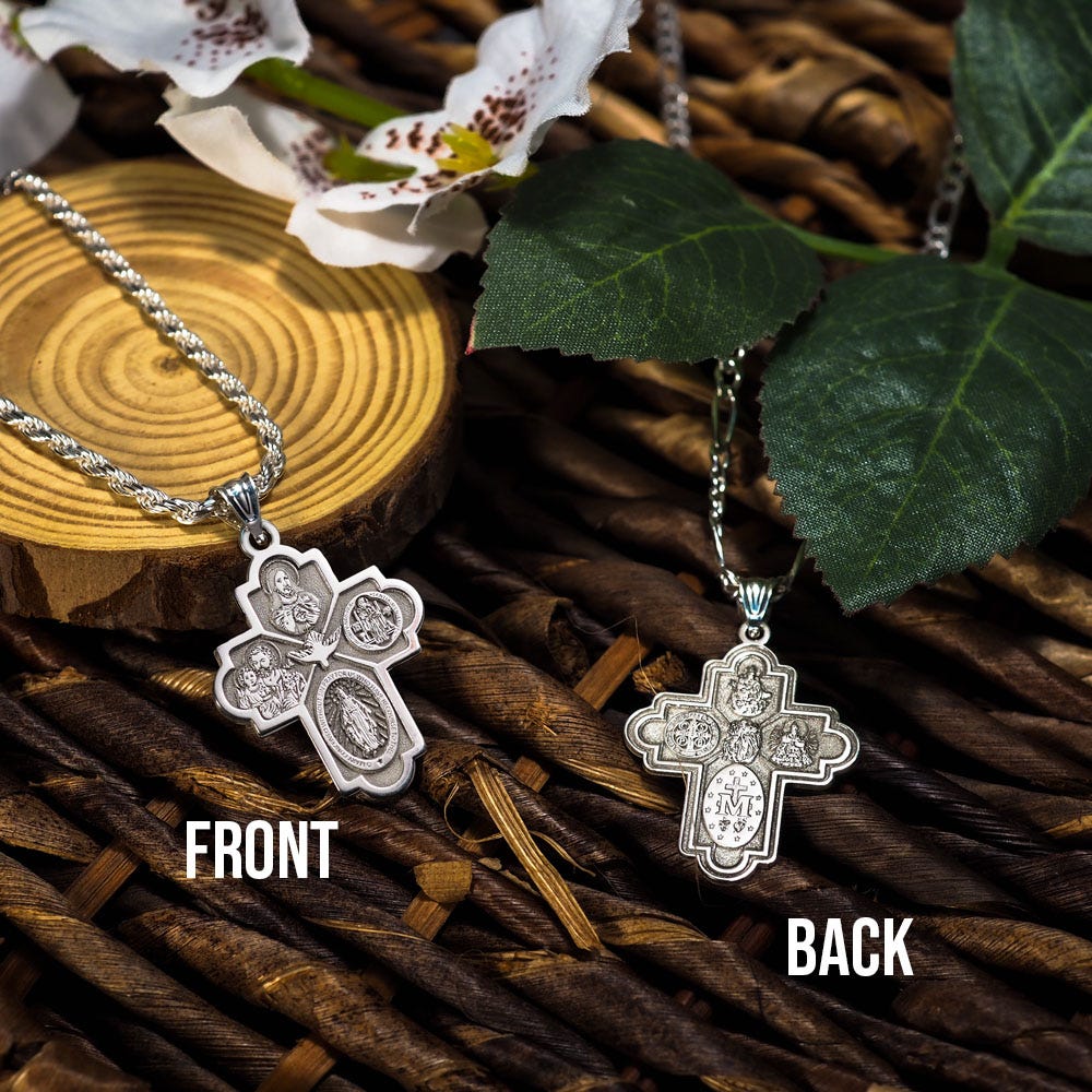 4 Way Cross Religious Medal -"EXCLUSIVE"