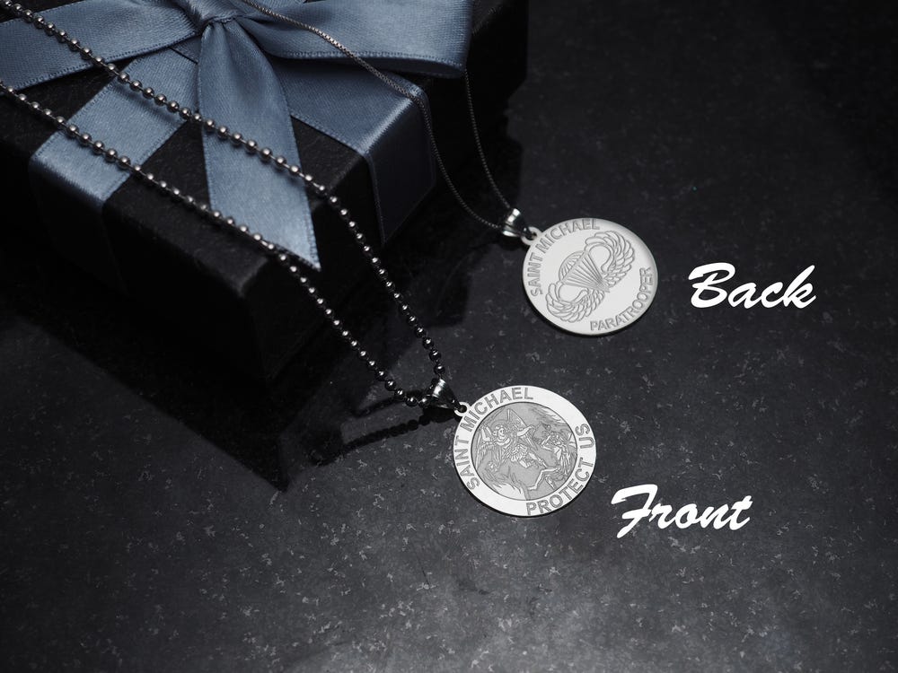 Saint Michael Double Sided Paratrooper Medal