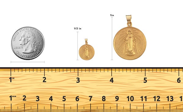 18k Yellow Gold Miraculous Medal