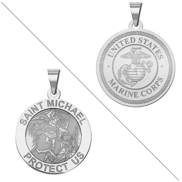 Saint Michael Doubledside MARINES Religious Medal "EXCLUSIVE"
