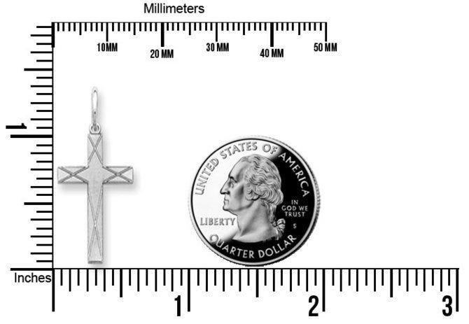 Sterling Silver Laser Designed Cross Pendant