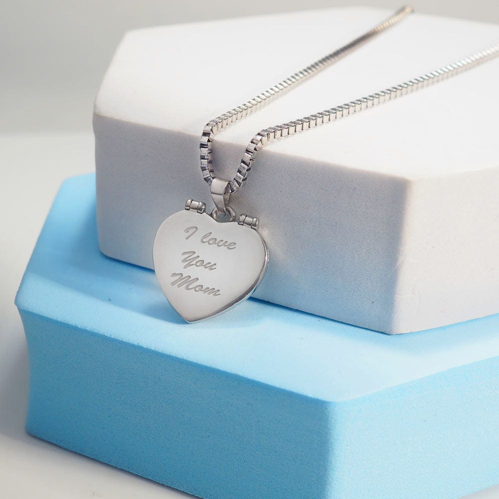 Stainless Steel Envelope Heart Photo Locket