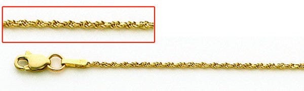 14K Yellow Gold 1.0mm Classic Wheat Chain