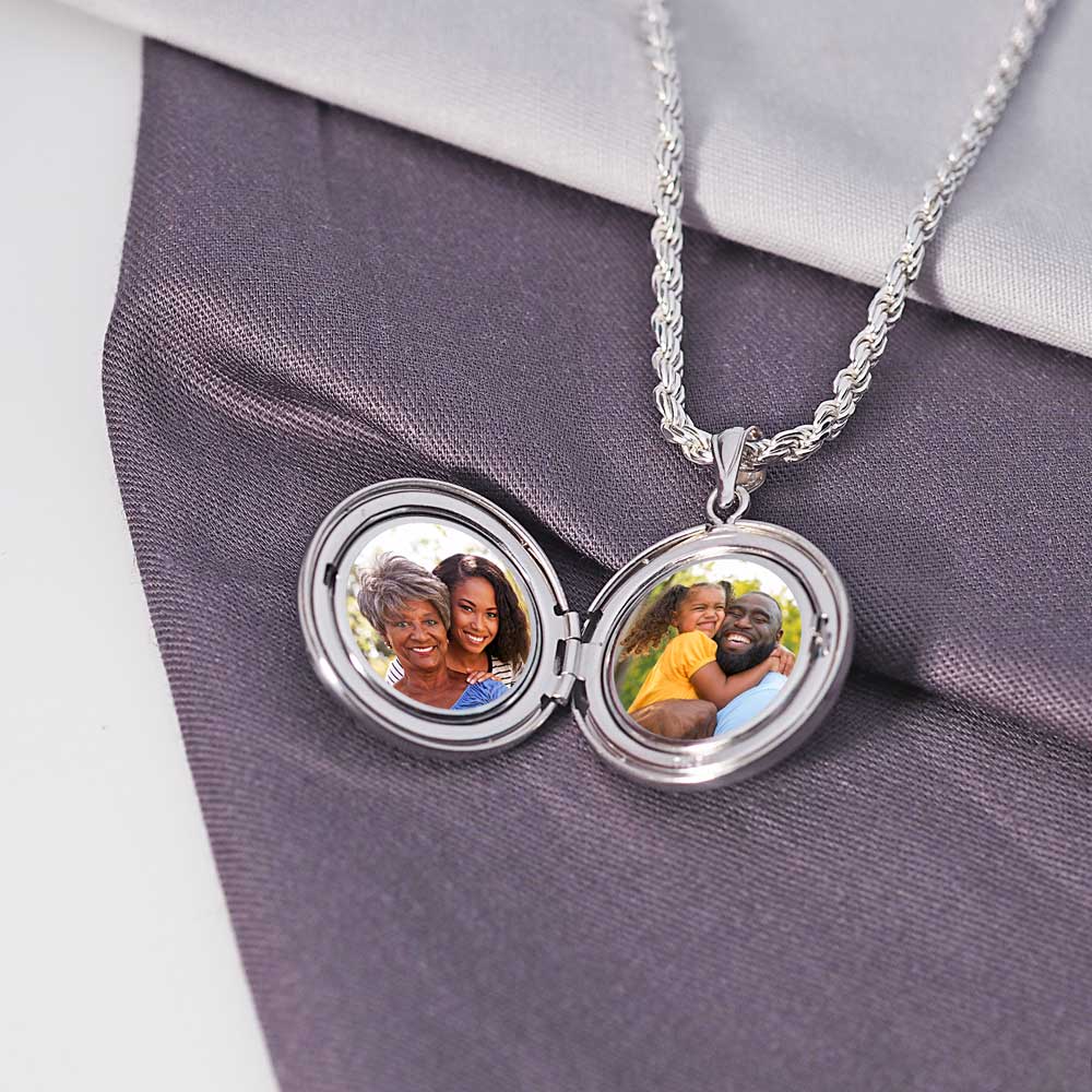 Sterling Silver Round Photo Locket