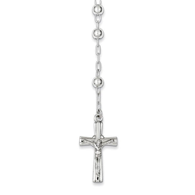 Polished Rosary Necklace /with Miraculous Medal