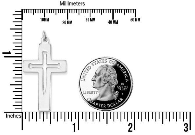 Sterling Silver Hammered Latin Cross Pendant