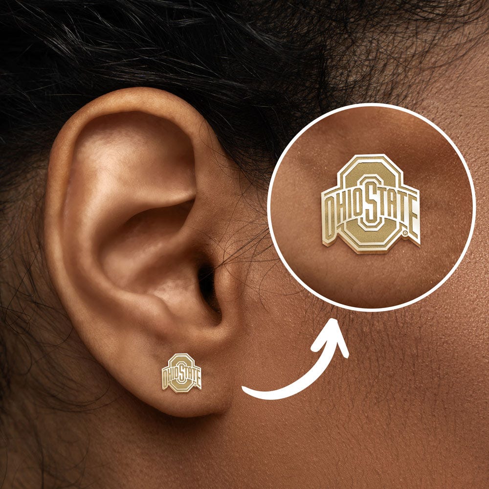 Pair Of Ohio State Logo Earrings