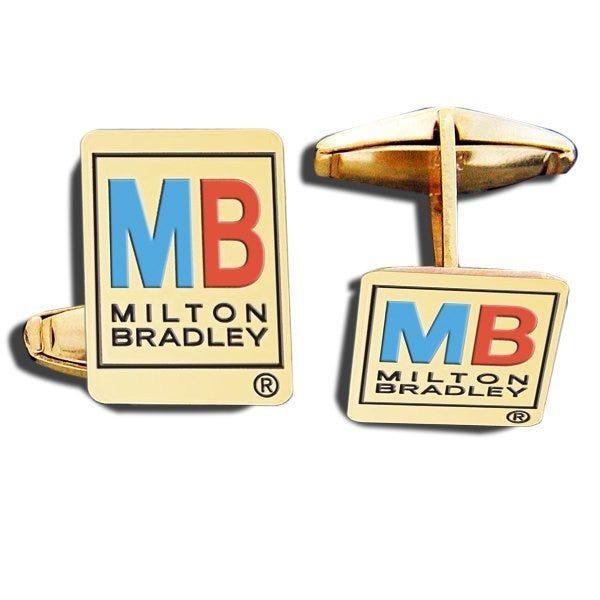 Rectangle Cufflinks Logo Jewelry