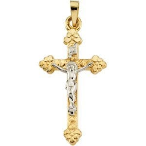 TWO TONE CRUCIFIX PENDANT
