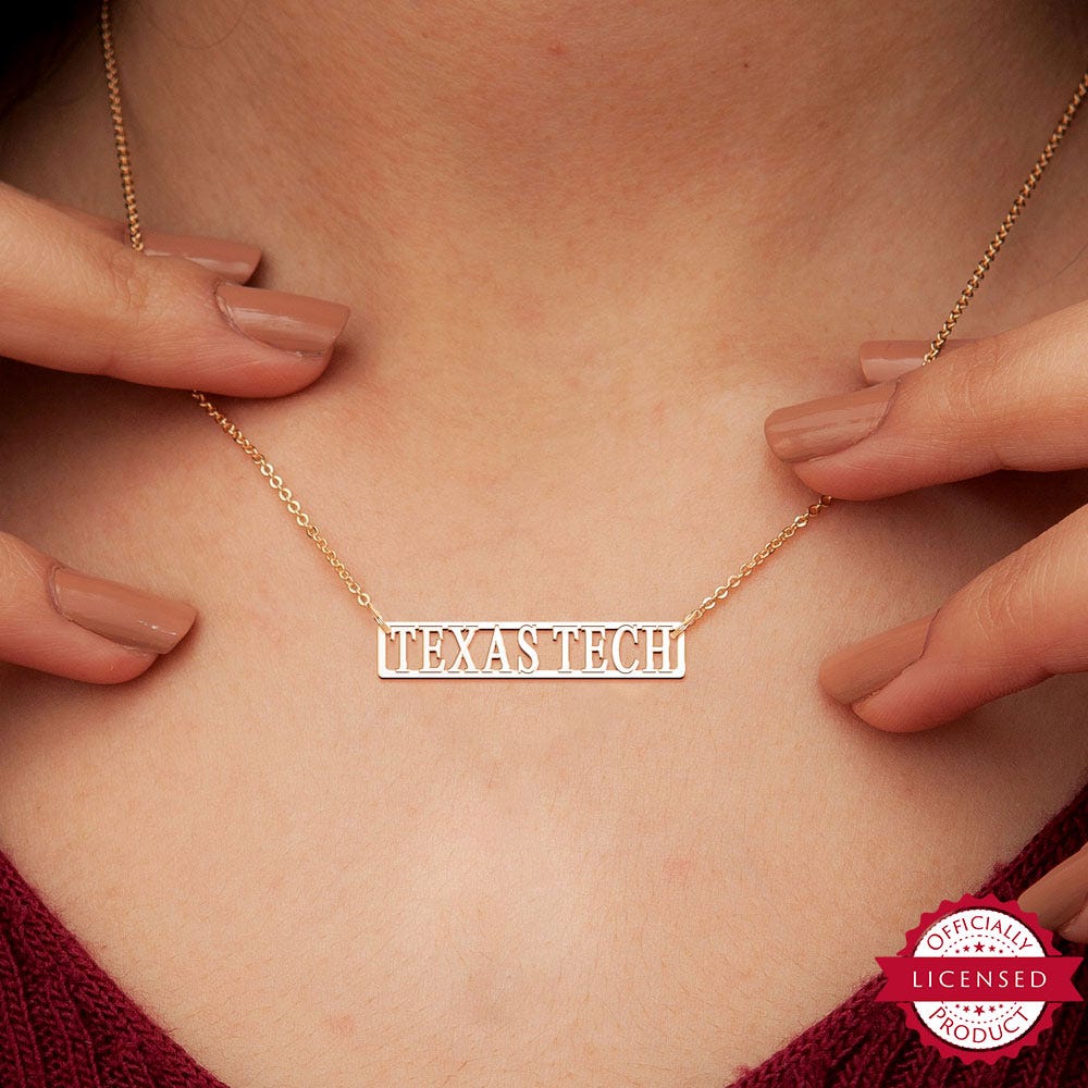 Texas Tech Script Necklace