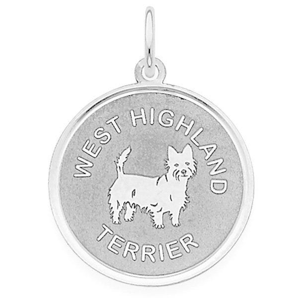 West Highland Terrier Disc Charm or Pendant
