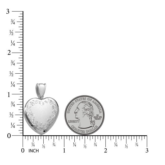 Sterling Silver Premium Weight Heart Photo Locket