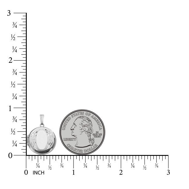 Sterling Silver Round Photo Locket