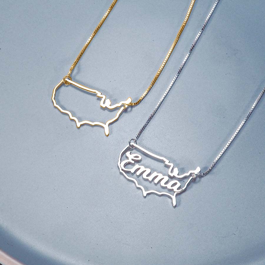Personalized U.S. Pendant w/ Name