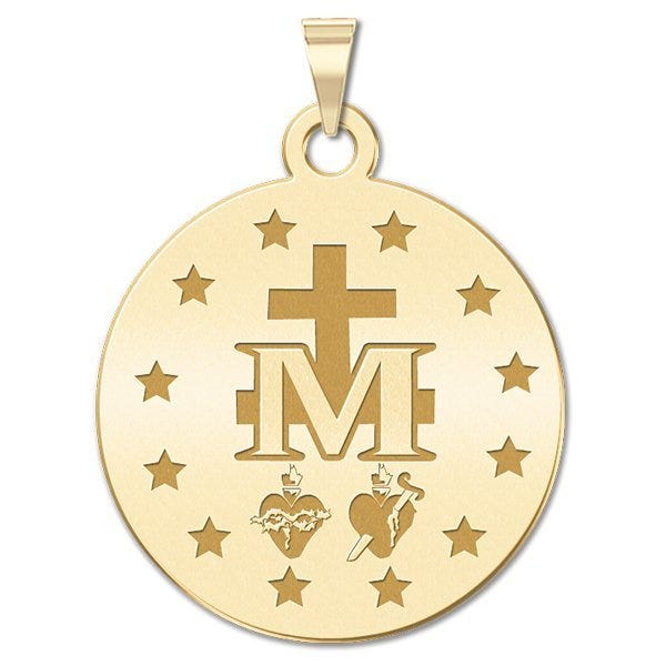 Miraculous Medal Round Color "EXCLUSIVE"