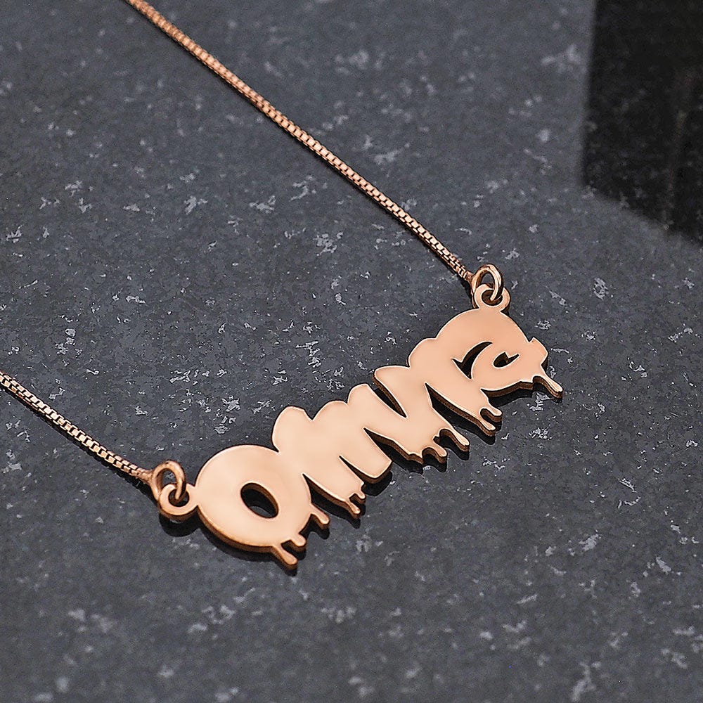Custom Drip Bubble Nameplate