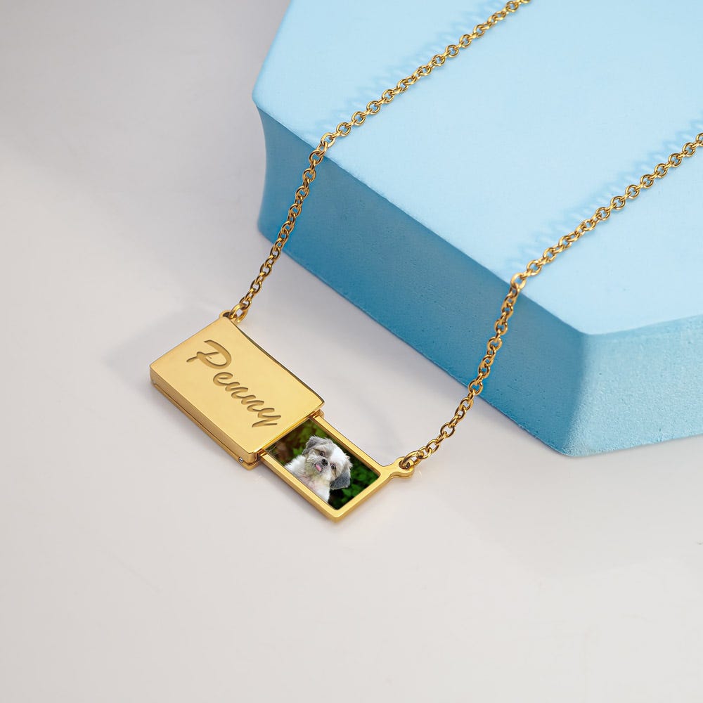 Stainless Steel Slide Out Keepsake Locket