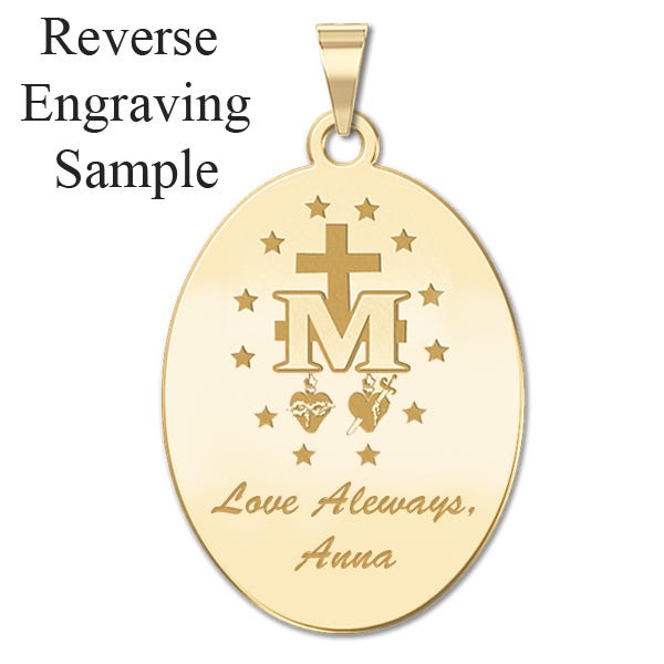 Miraculous Medal Exclusive Color Oval Pendant