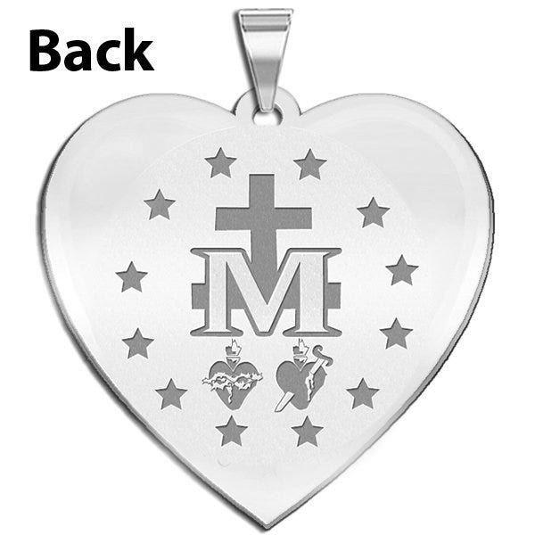 Miraculous Medal Heart Shaped Color "EXCLUSIVE"