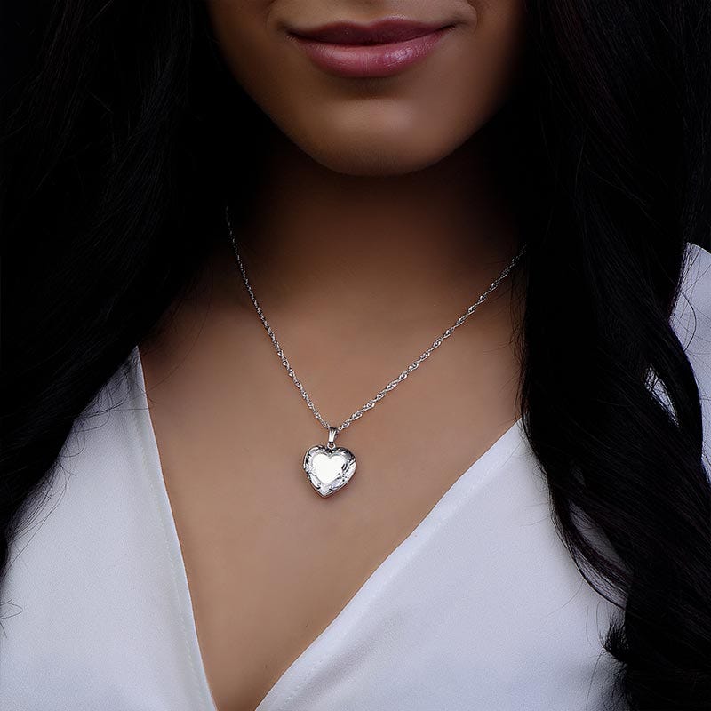 Sterling Silver Heart Photo Locket