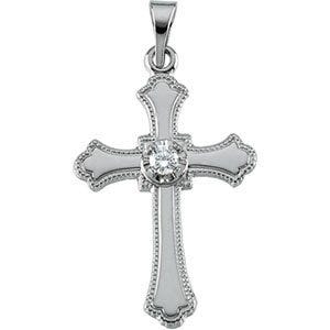 CROSS PENDANT W/DIAMOND