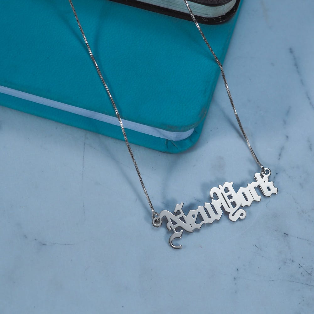 State Name Nameplate Necklace