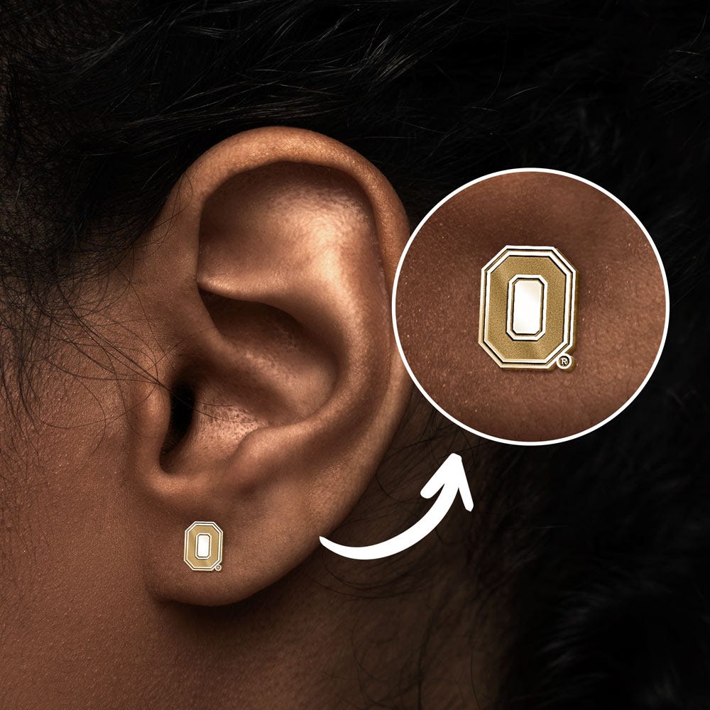 Pair Of Ohio State O Logo Earrings